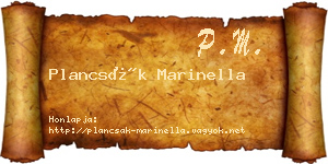 Plancsák Marinella névjegykártya